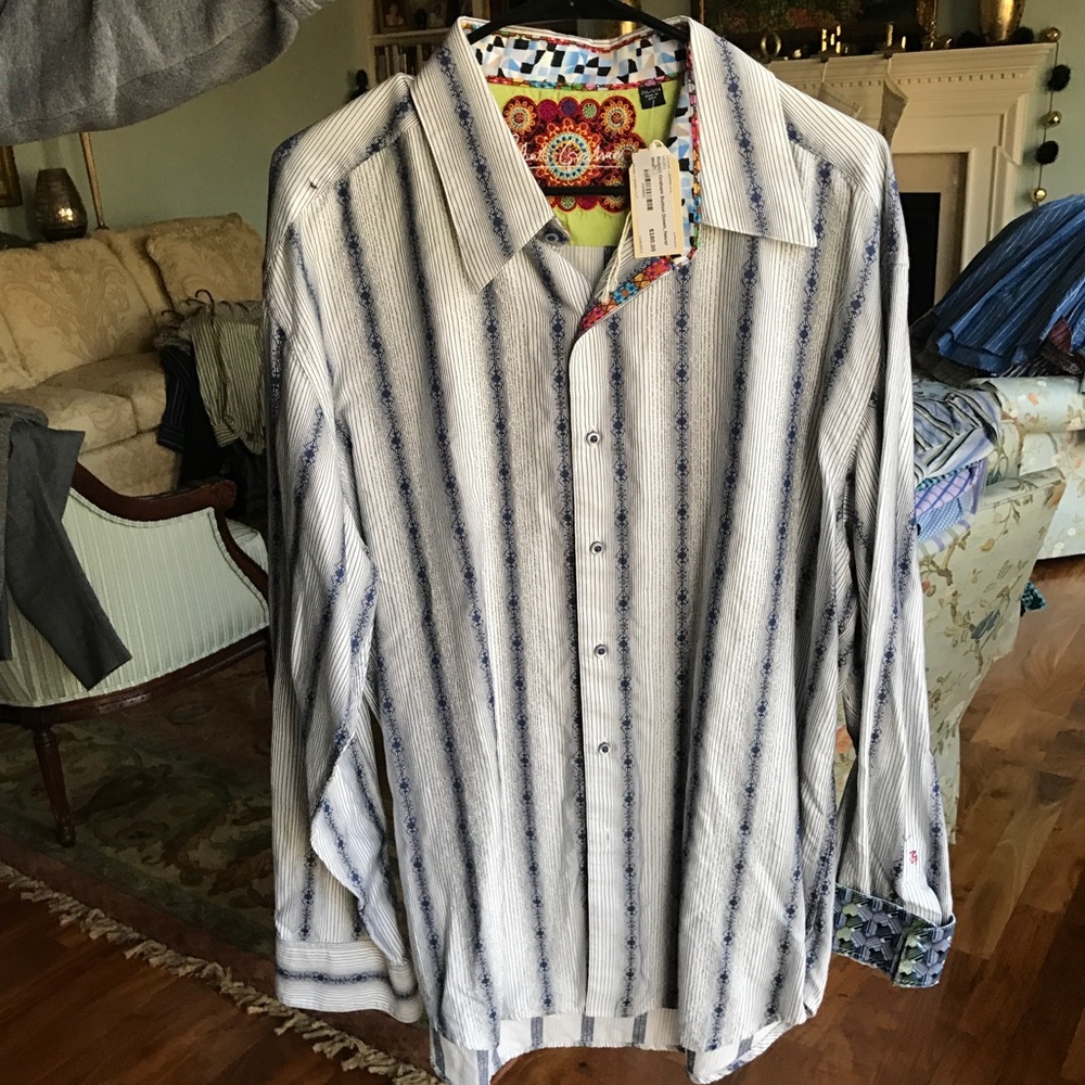 Navy & White Dress Shirt